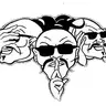 B/W CREW N-Y CHAPTER MONGOLS MC